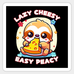 Lazy cheesy easy peacy cheese lover Magnet